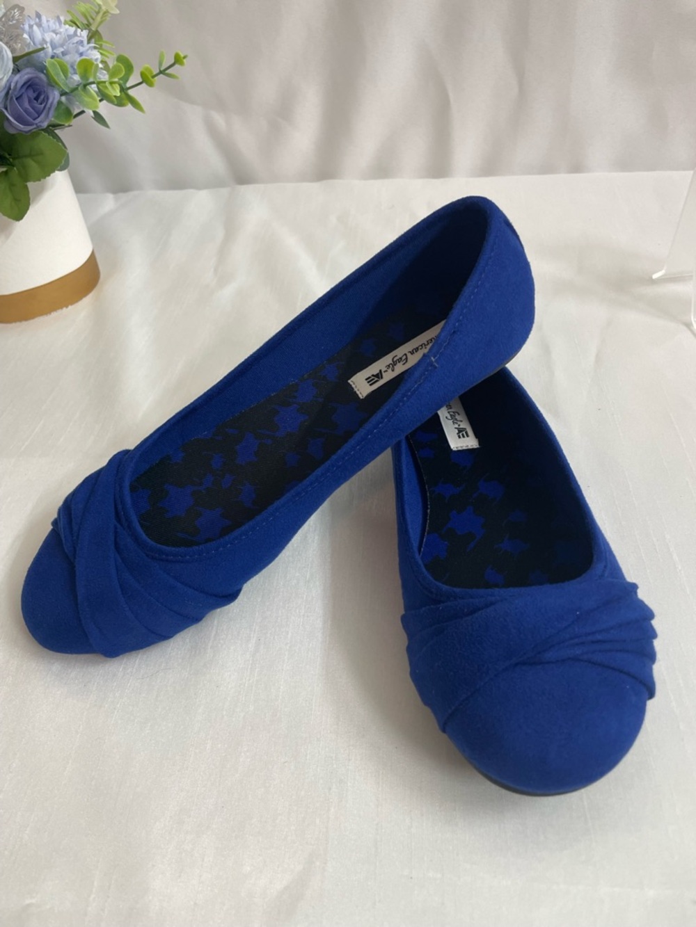 American Eagle Outfitters Royal Blue Knot Ballet Flats women’s Size US  7.5 - Picture 4 of 8